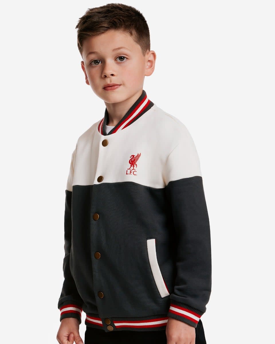 Chaqueta bomber LFC para bebés, color grafito y crema - Image 3