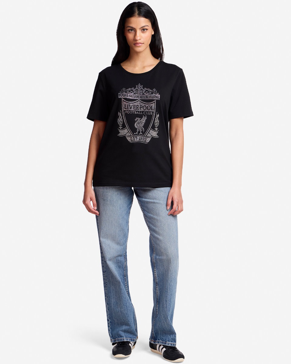 LFC Womens Diamanté Tee Black - Image 3