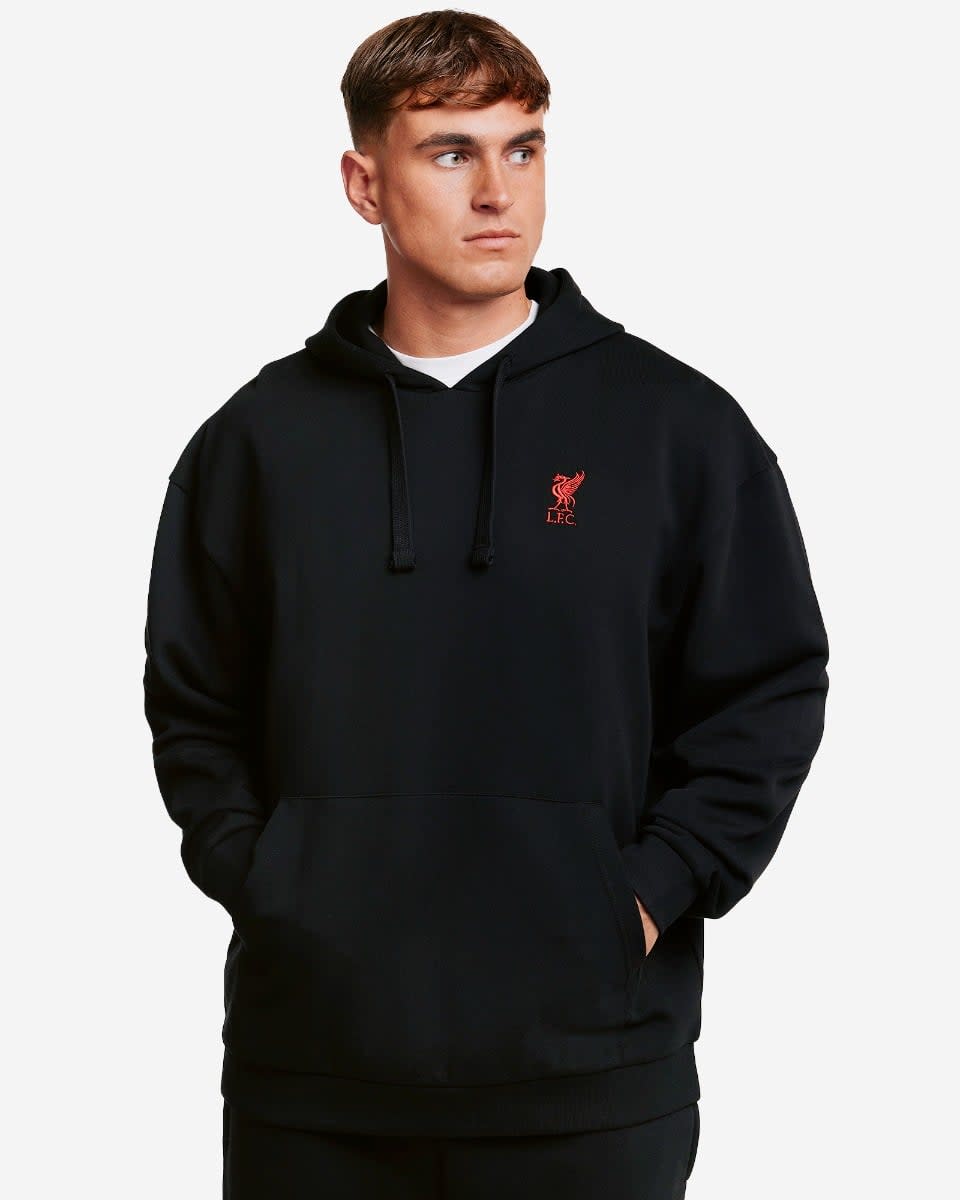 LFC 男士头顶超大徽标连帽衫黑色 - Image 3