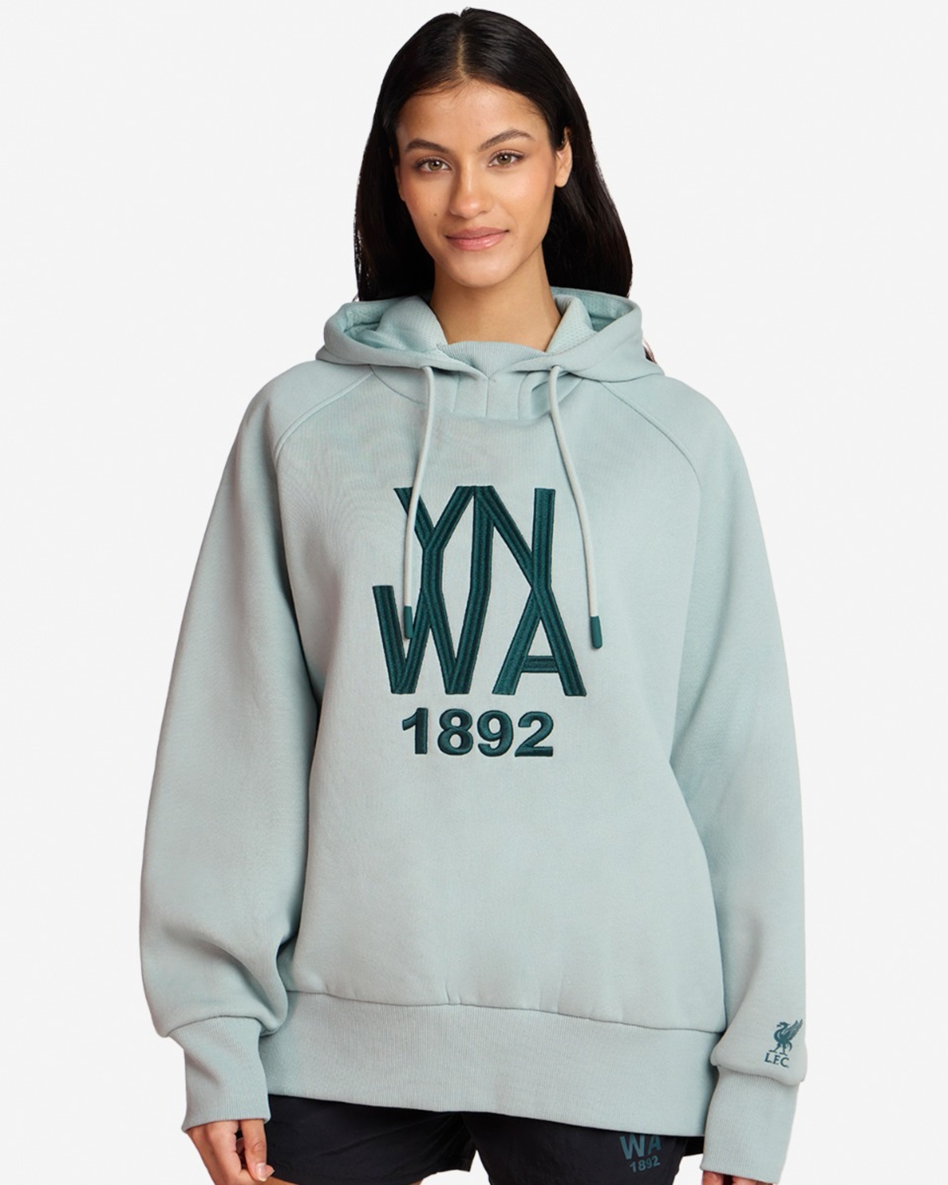 เสื้อฮู้ด YNWA Emblem สำหรับผู้หญิงรุ่น LFC สีเขียว - Image 1