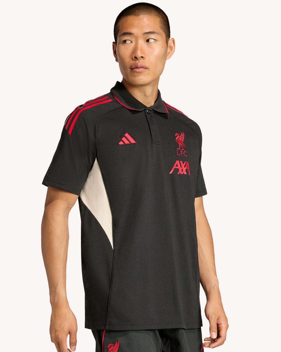 LFC adidas Mens 25/26 Domestic Training Polo Black - Image 3