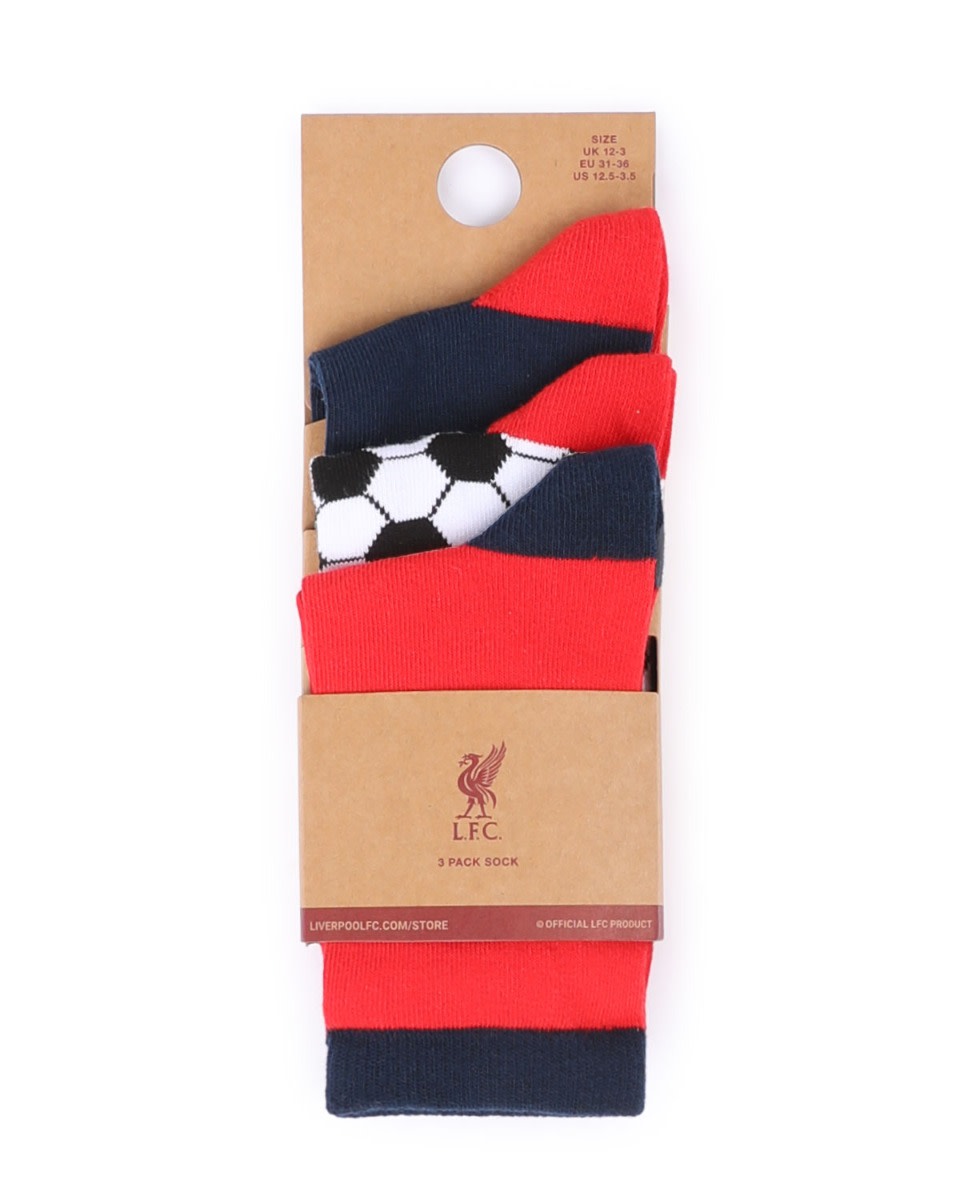 LFC Juniors 3Pk Design Socks - Image 2