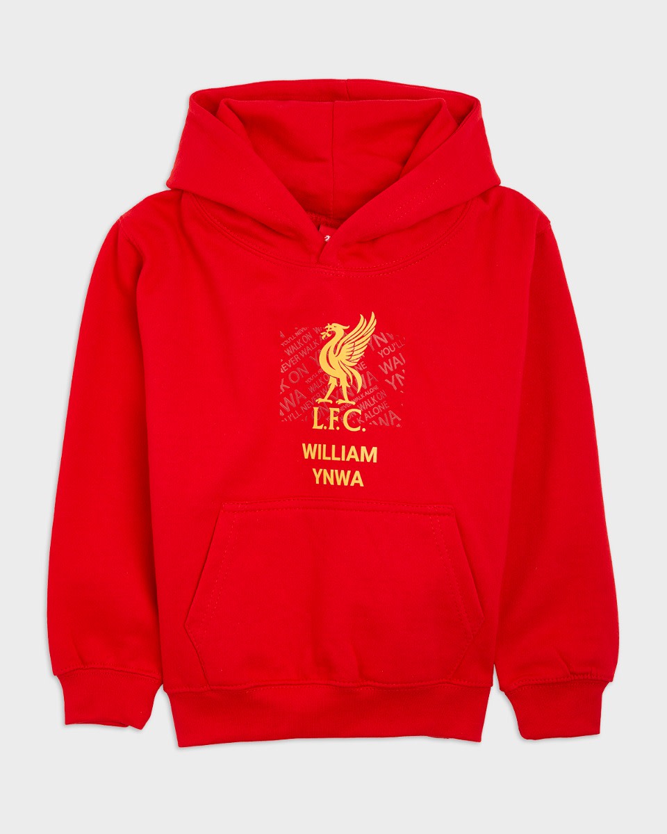 LFC Junior Liverbird Personalised Red Hoody - Image 2