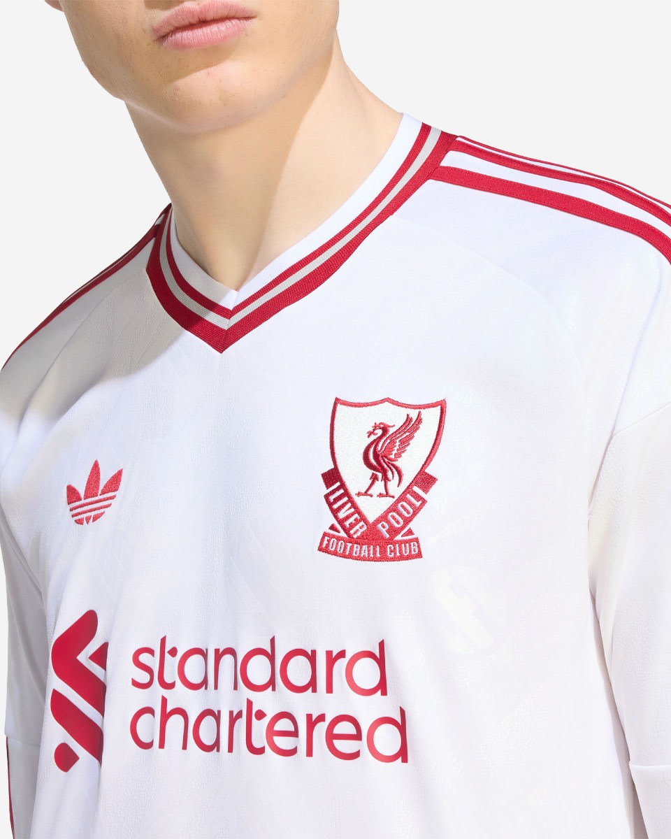 LFC adidas Mens 26/27 Long Sleeve Away Jersey - Image 3