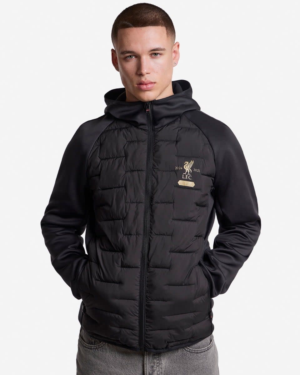 LFC Mens Champions Hybrid Jacket Black - Image 1