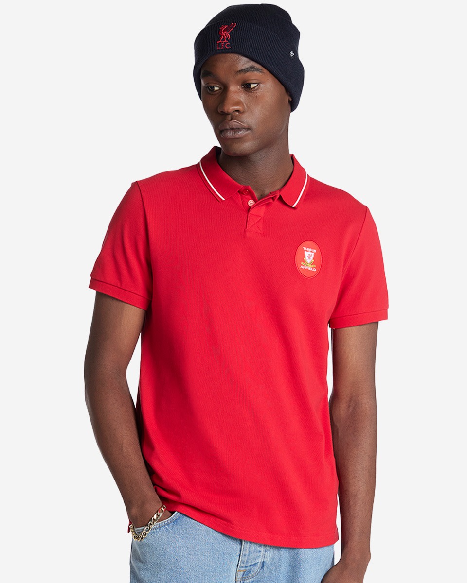 LFC Mens This Is Anfield Polo Red - Image 1