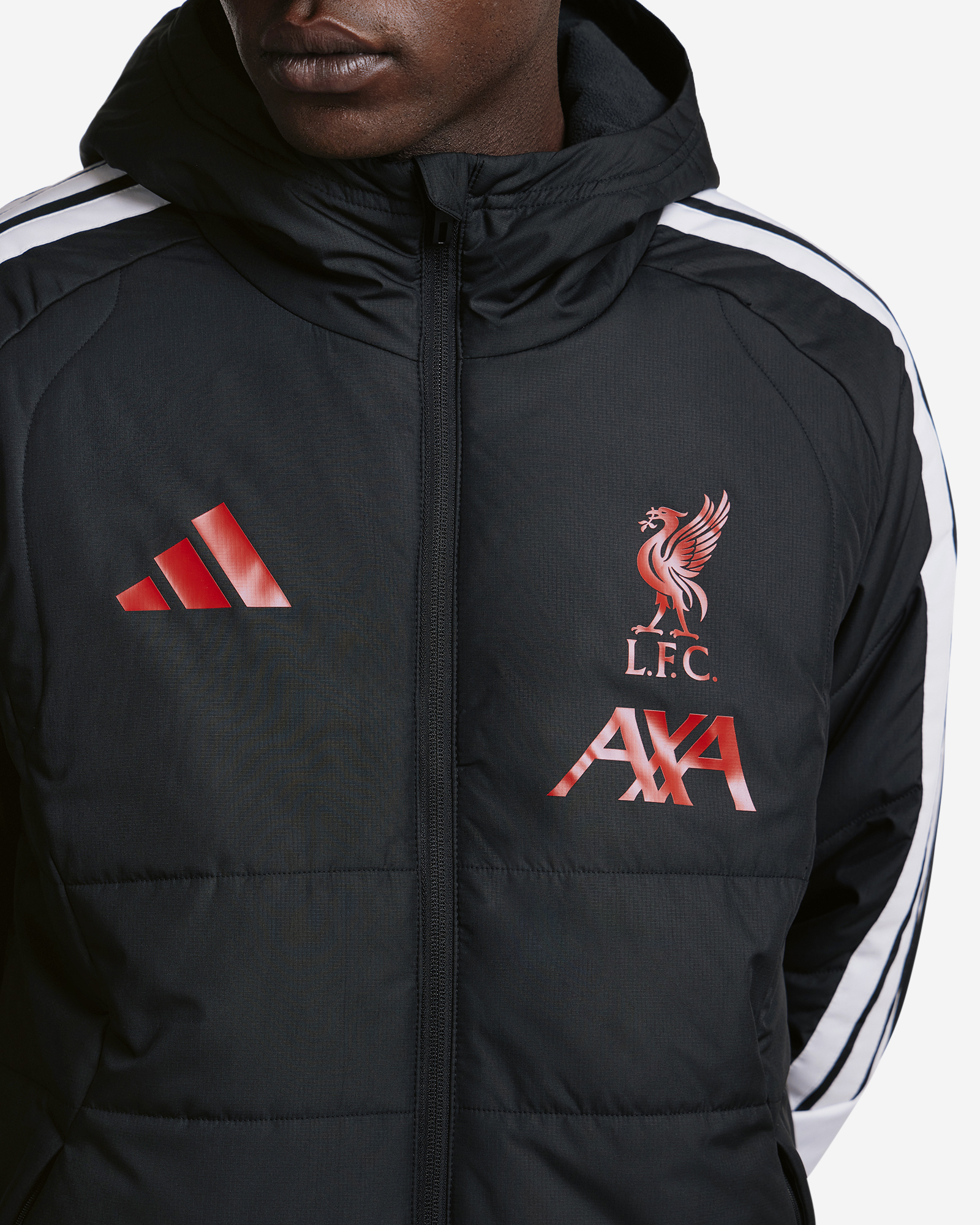 LFC adidas Mens 26/27 Tiro Pro-Long Coat Black