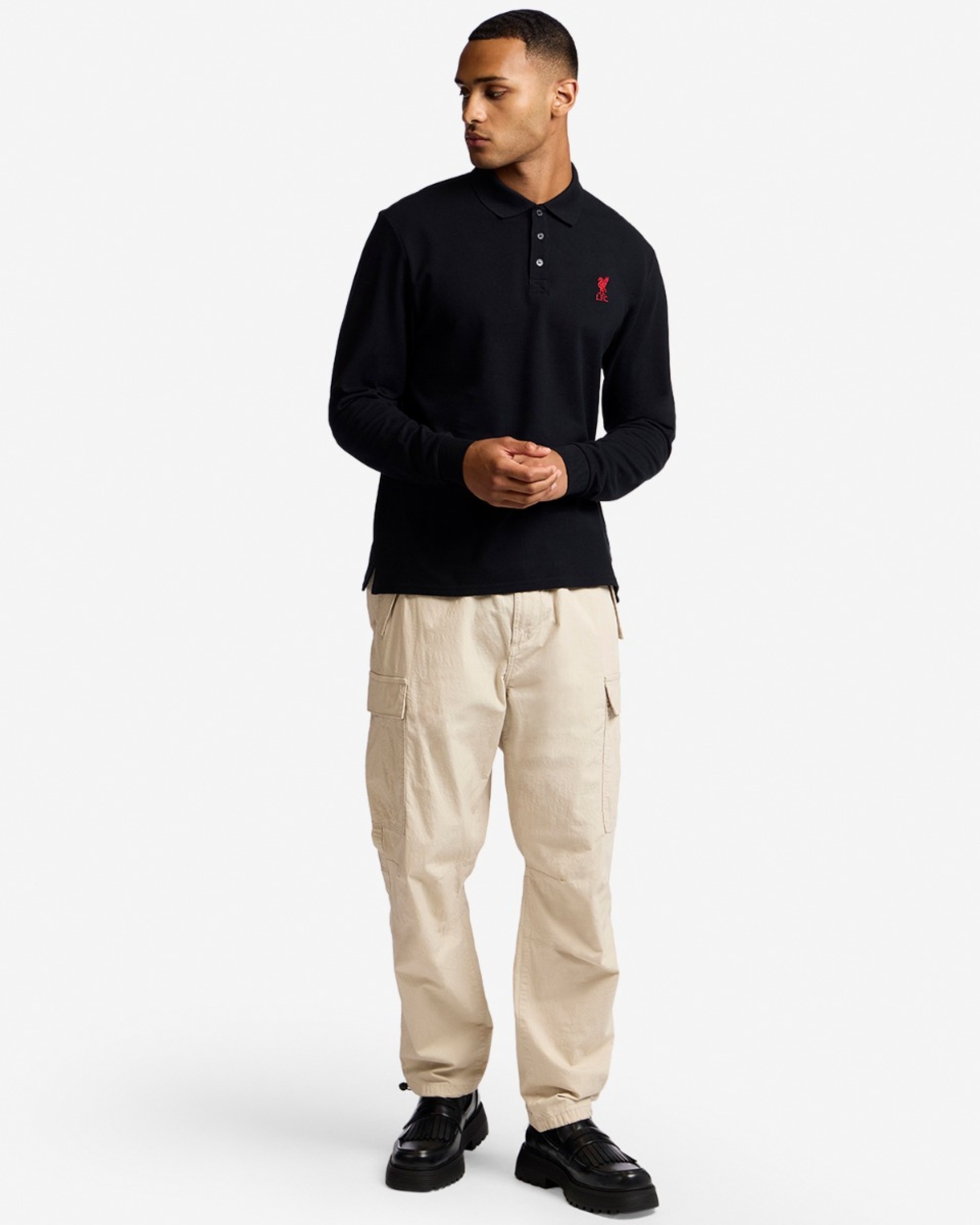 LFC Langarm-Poloshirt für Herren, Schwarz - Image 4