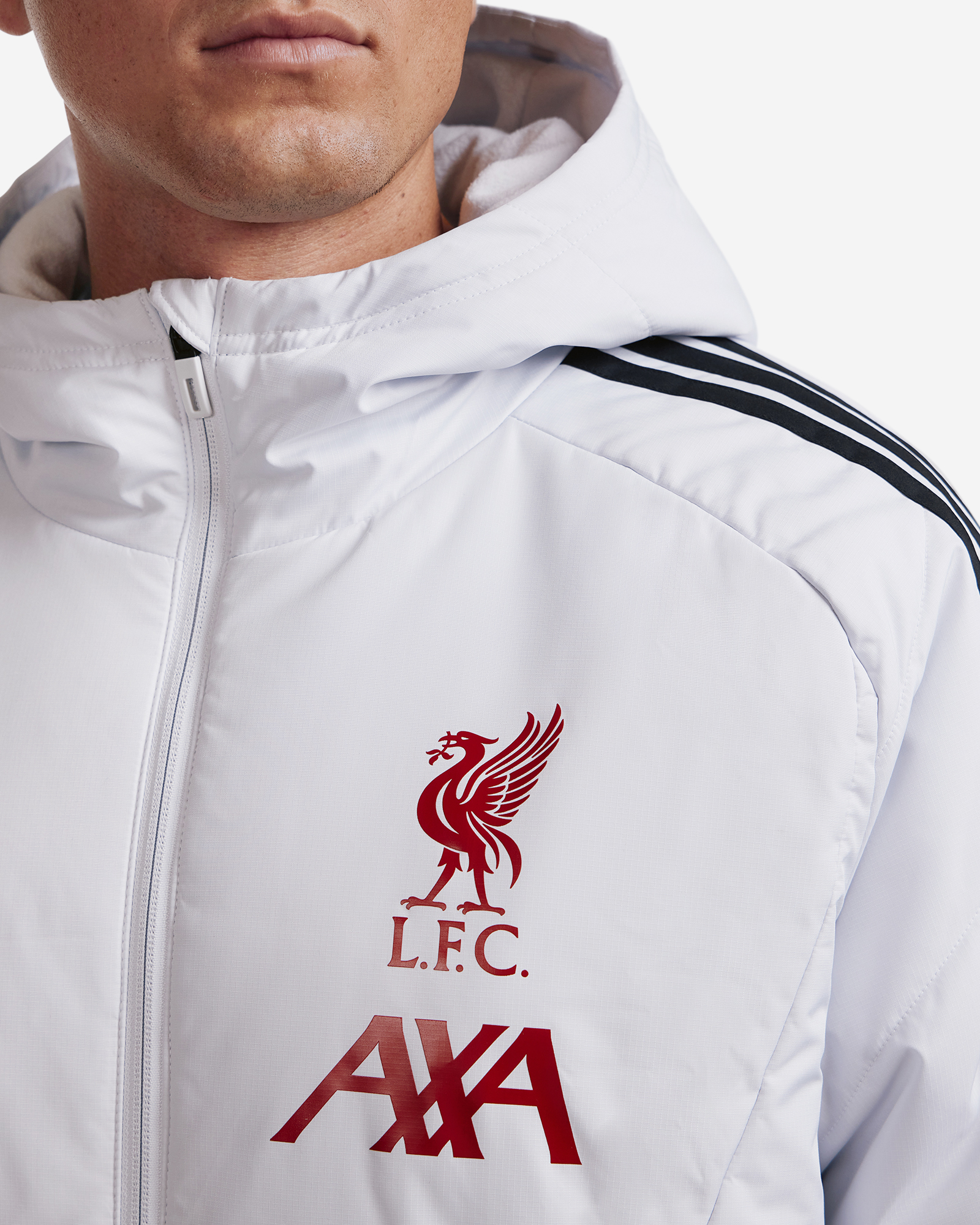 LFC adidas Mens 26/27 Tiro Long Coat Dash Grey