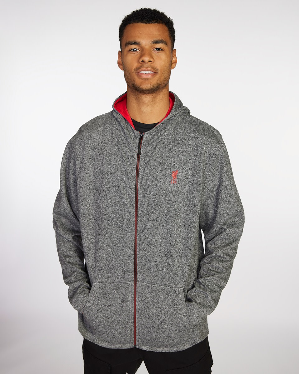 LFC Mens Panelled Track Top Grey - Image 2
