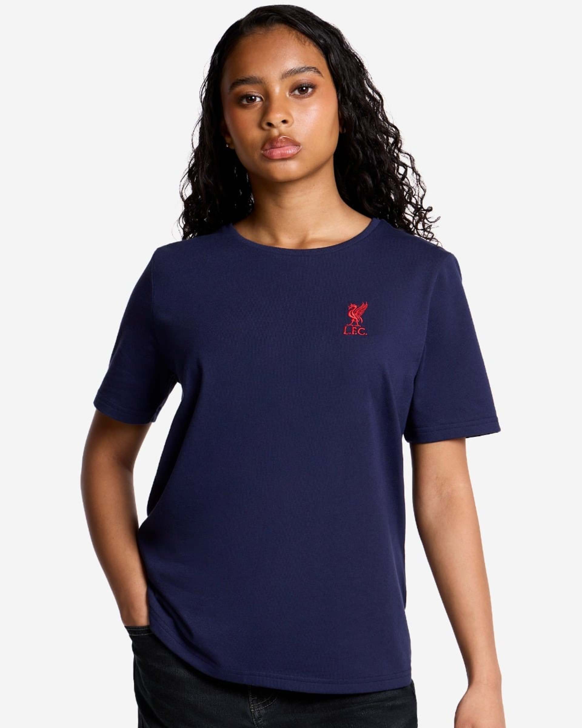 T-shirt LFC Liverbird pour femmes, bleu marine - Image 1
