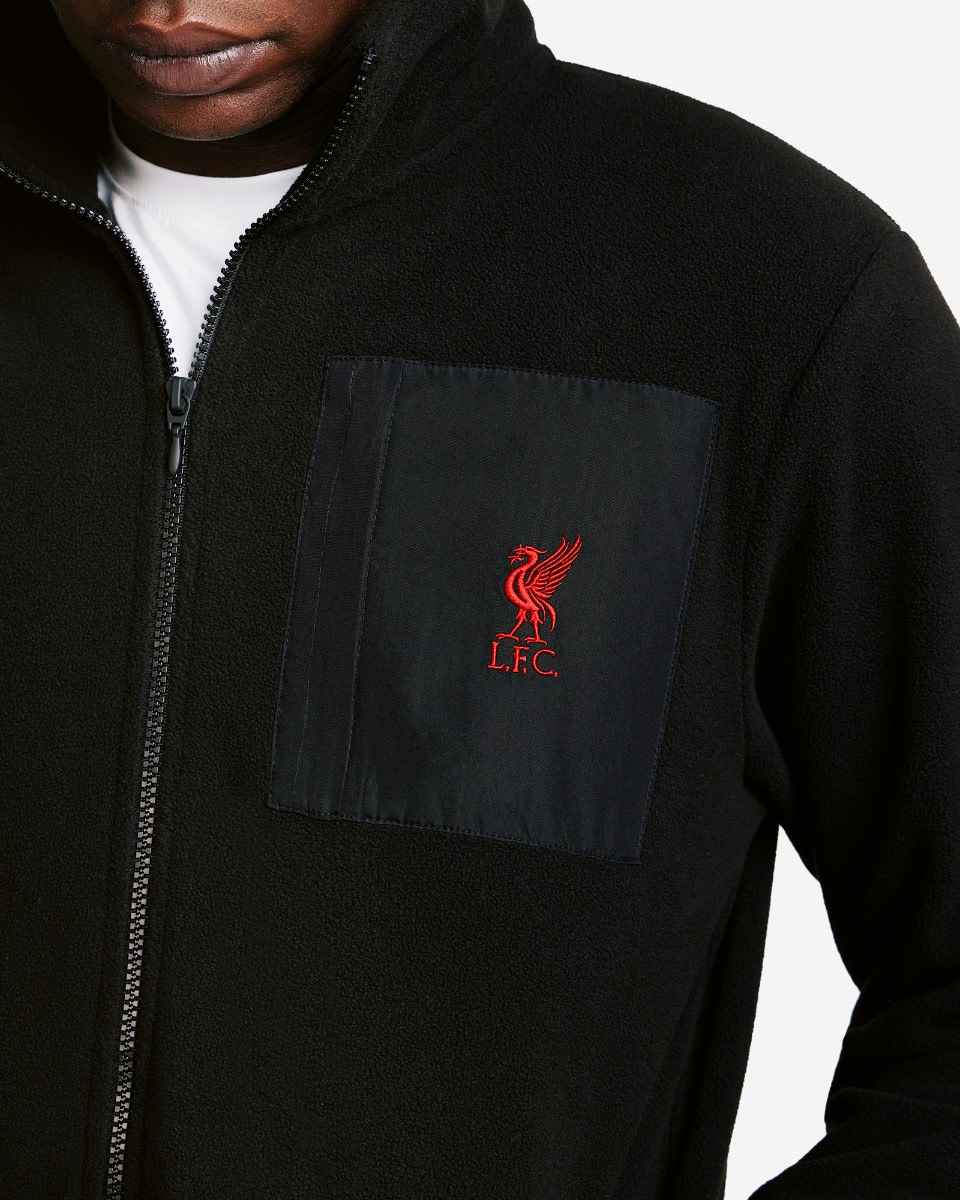 ผ้าฟลีซซิปแบบบุรุษ LFC สีดำ - Image 2