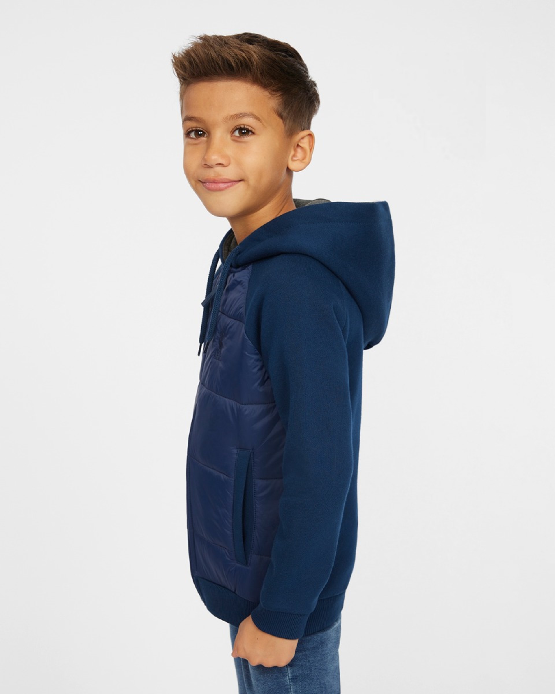 LFC Junior Navy Hybrid hættejakke - Image 3