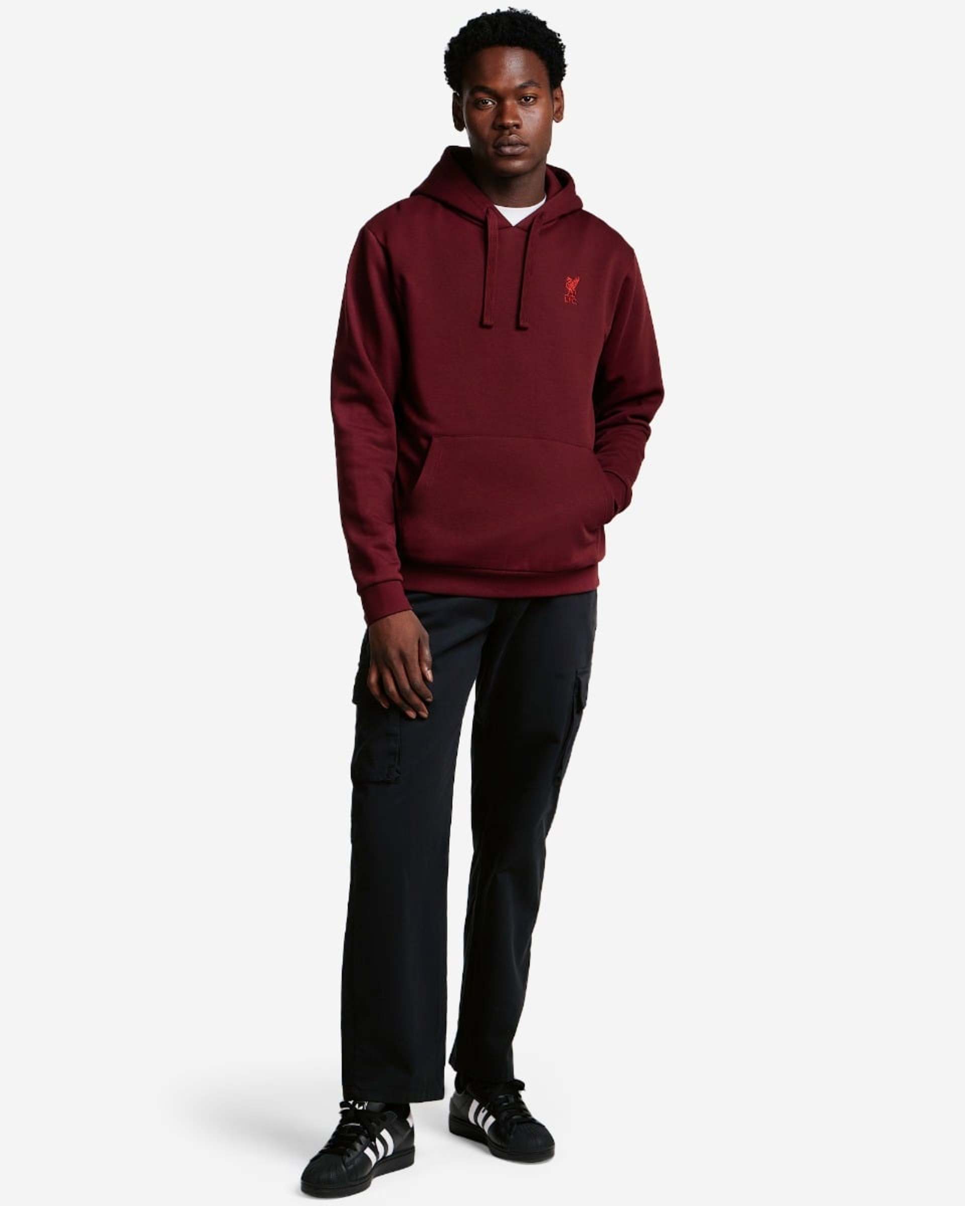 Sweat à capuche LFC Overhead Logo pour hommes, rouge foncé - Image 3