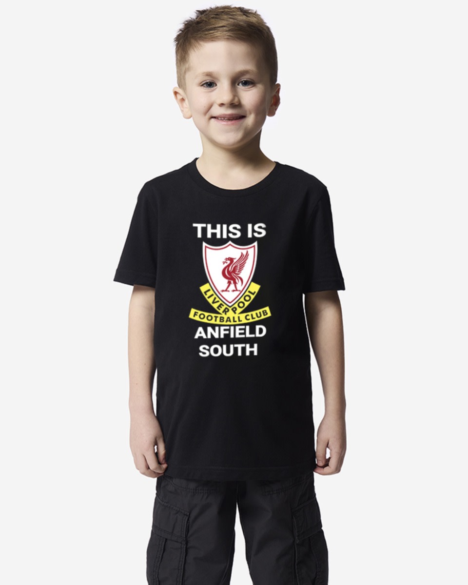 LFC Juniors This Is Anfield South Tee Black - Image 1