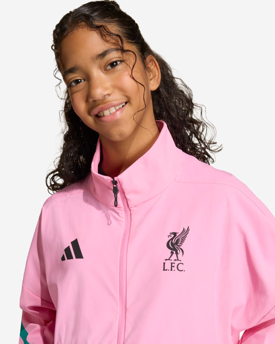 LFC adidas Juniors 25/25 Z.N.E Anthem Jacket Pink - Image 4