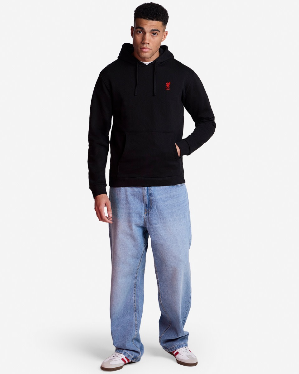 LFC Mens Logo Overhead Hoody Black - Image 3