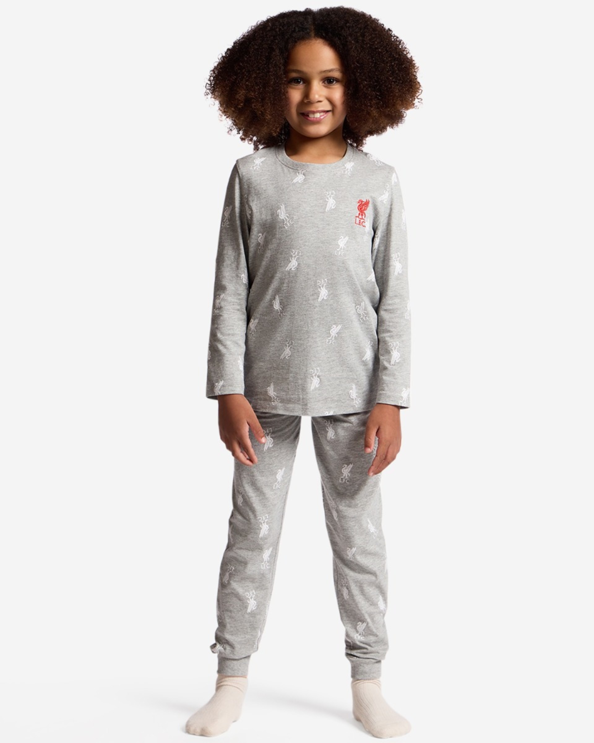 LFC Juniors Langes Pyjama-Set für Mädchen, Grau - Image 1