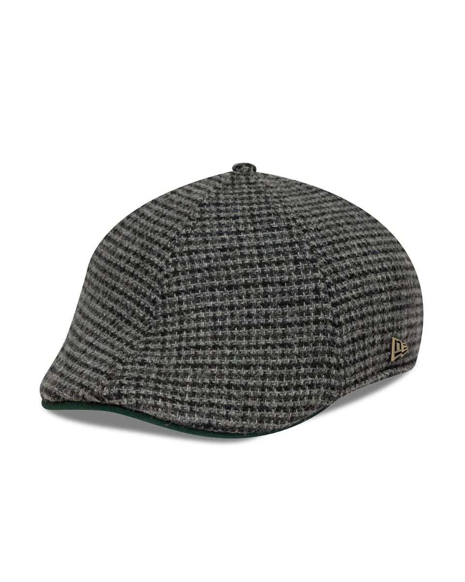 LFC New Era DUCKBIL Tweed Cap Grey & Black - Image 1