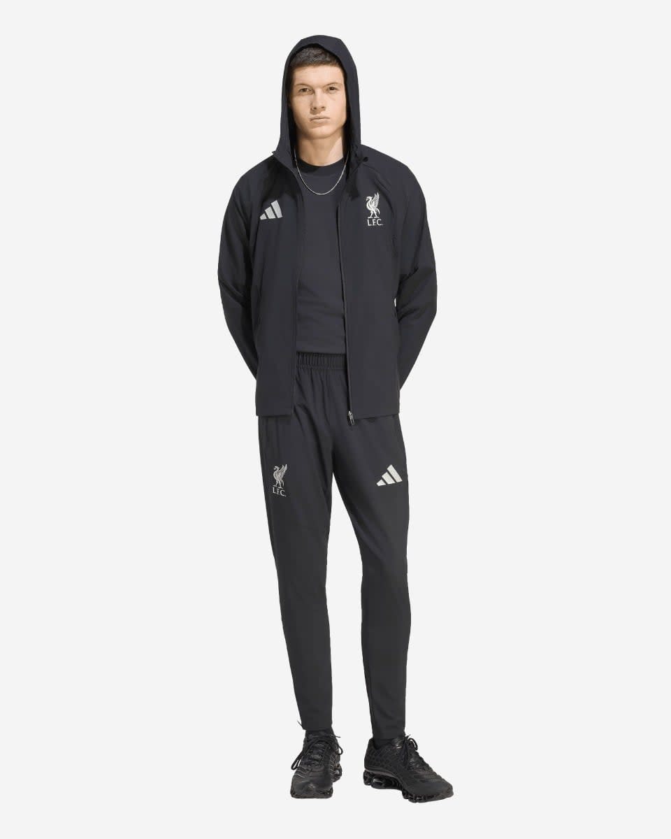 Coupe-vent LFC Adidas Tiro Travel à fermeture éclair intégrale pour homme, noir - Image 4