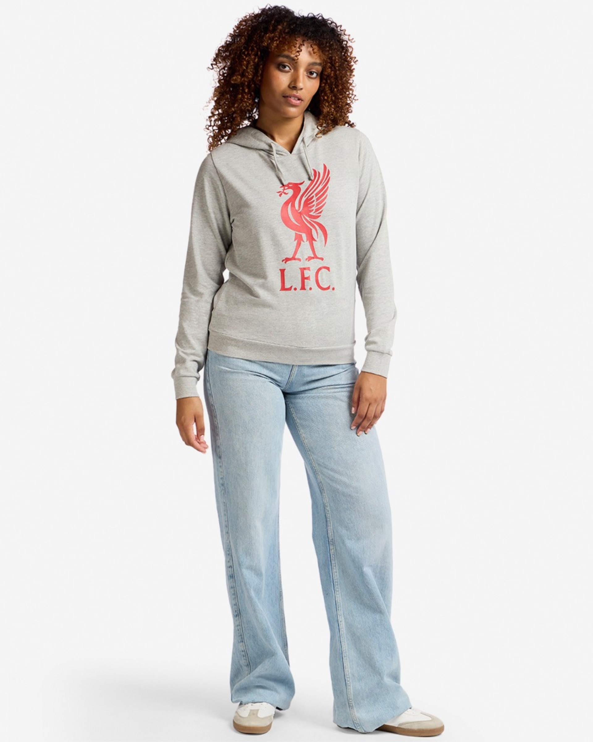 Sudadera con capucha Liverbird de LFC para mujer, color gris - Image 3