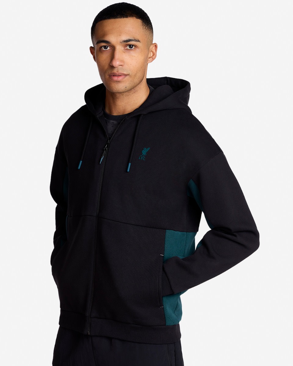 LFC Mens Zip Through Hoodie Black - Image 1