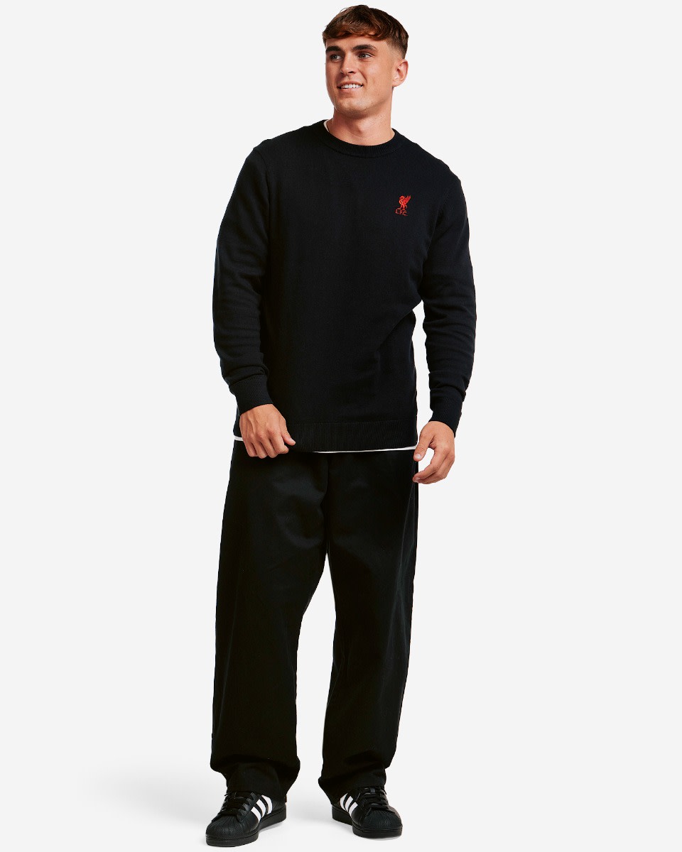 Sweat-shirt en tricot à col rond LFC pour homme, noir - Image 4