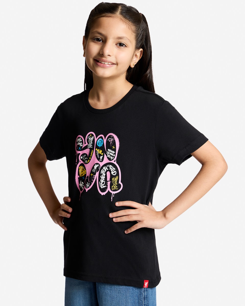 LFC Juniors YNWA Graffiti Tee Black - Image 3