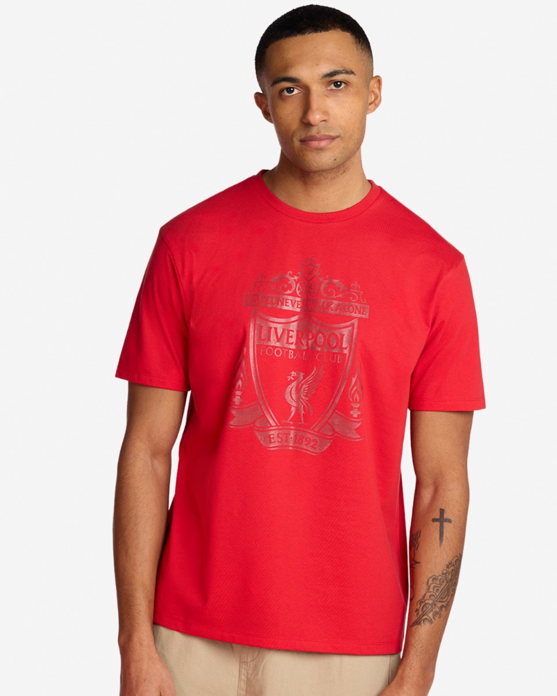 เสื้อยืดผู้ชายเครสต์ LFC สีแดง - Image 1