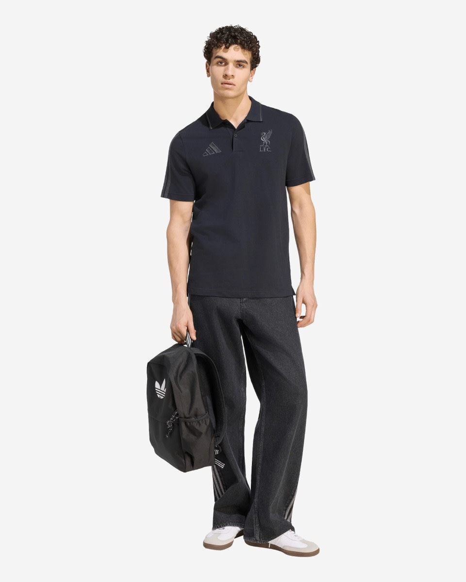 LFC adidas Adults 26/27 DNA Polo Black - Image 3