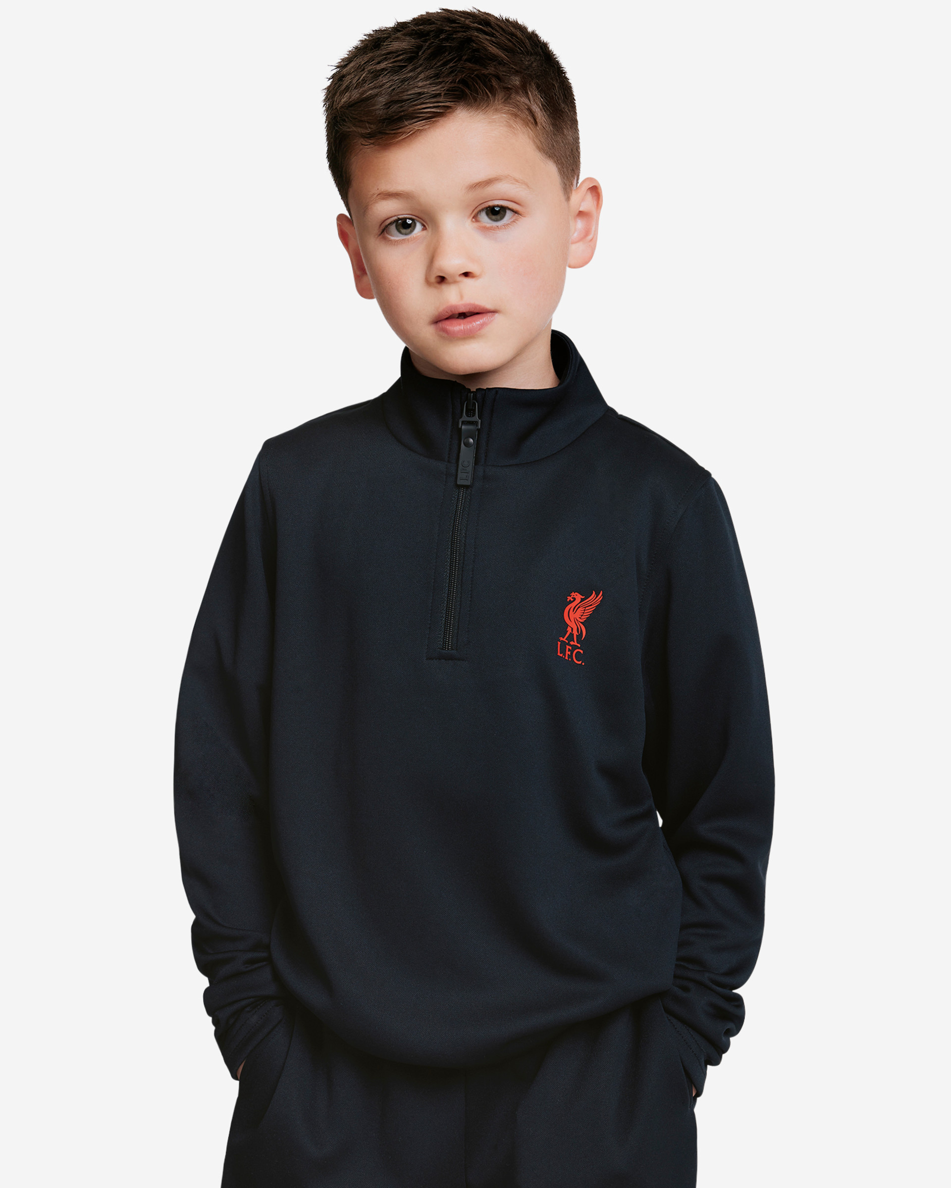 LFC Top mit 1/4 Reißverschluss für Kleinkinder, Schwarz - Image 1