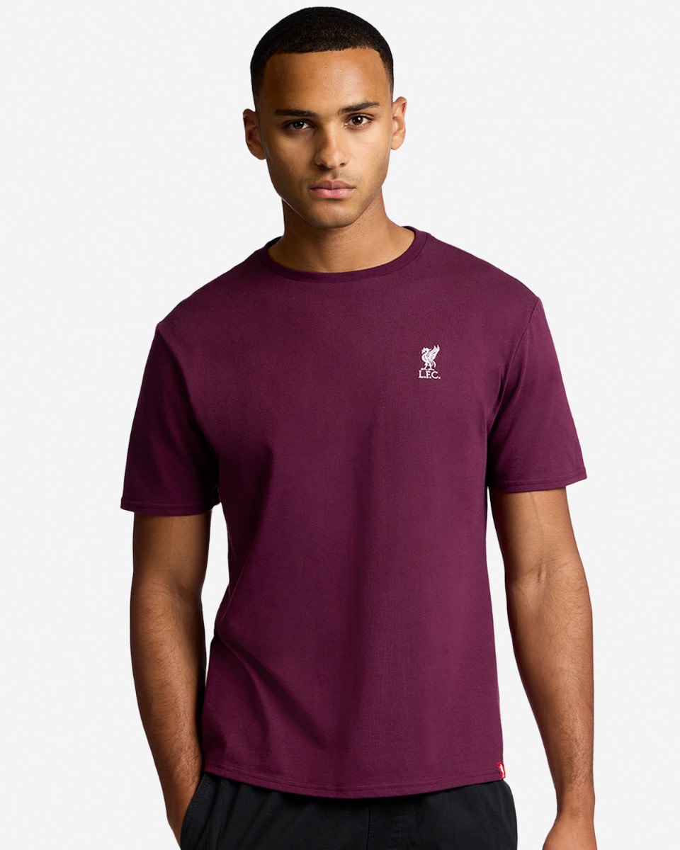 LFC Liverbird Broderad T-shirt Herr Cherry - Image 1