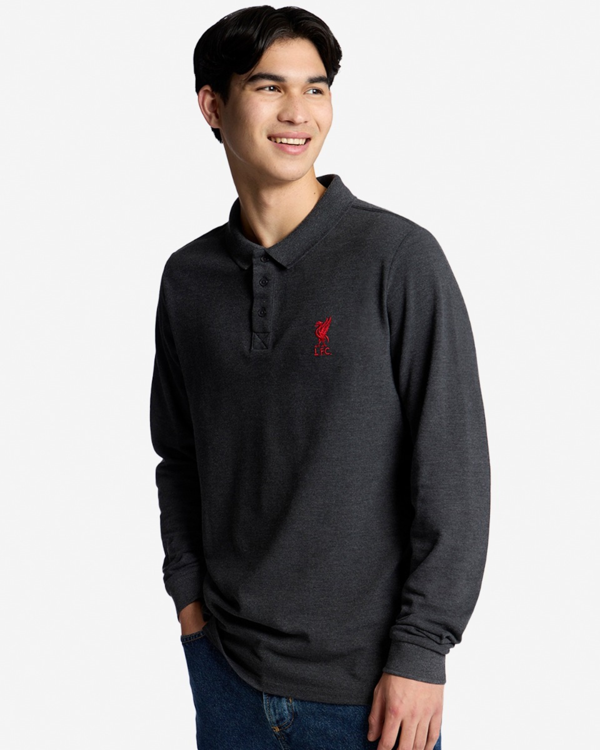 เสื้อโปโลแขนยาว LFC ถ่าน - Image 4