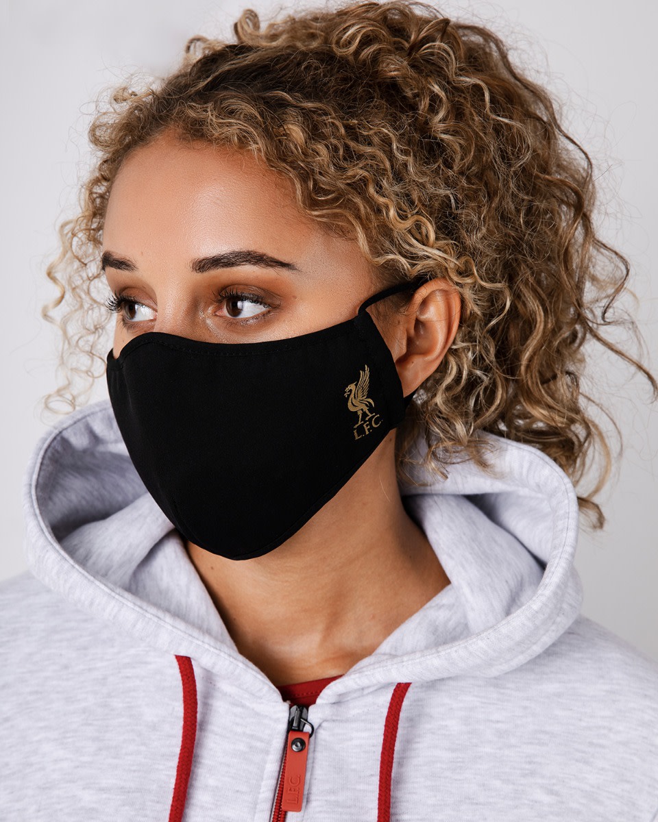 LFC Adults Shaped Black Face Cover - Image 1