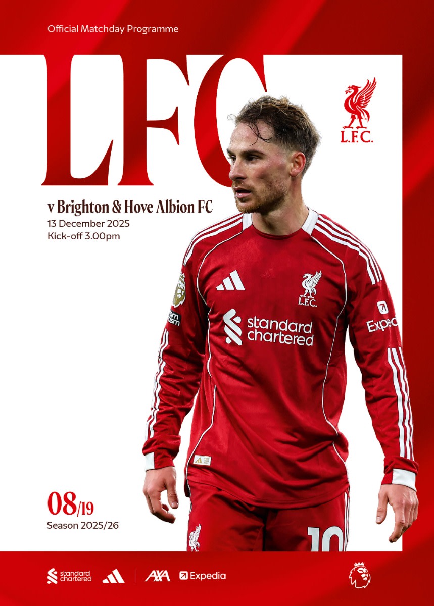 Matchday Programme: LFC vs Brighton – Premier League – 13/12/2025 - Image 1