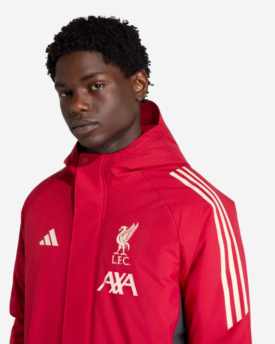 LFC adidas Mens 25/26 Long Match-Day Jacket Red - Image 4