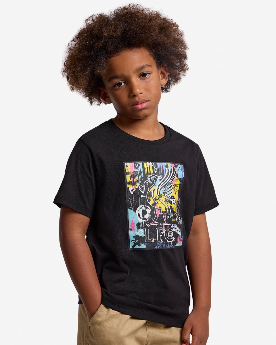 LFC Juniors Graffiti Tee Black - Image 1