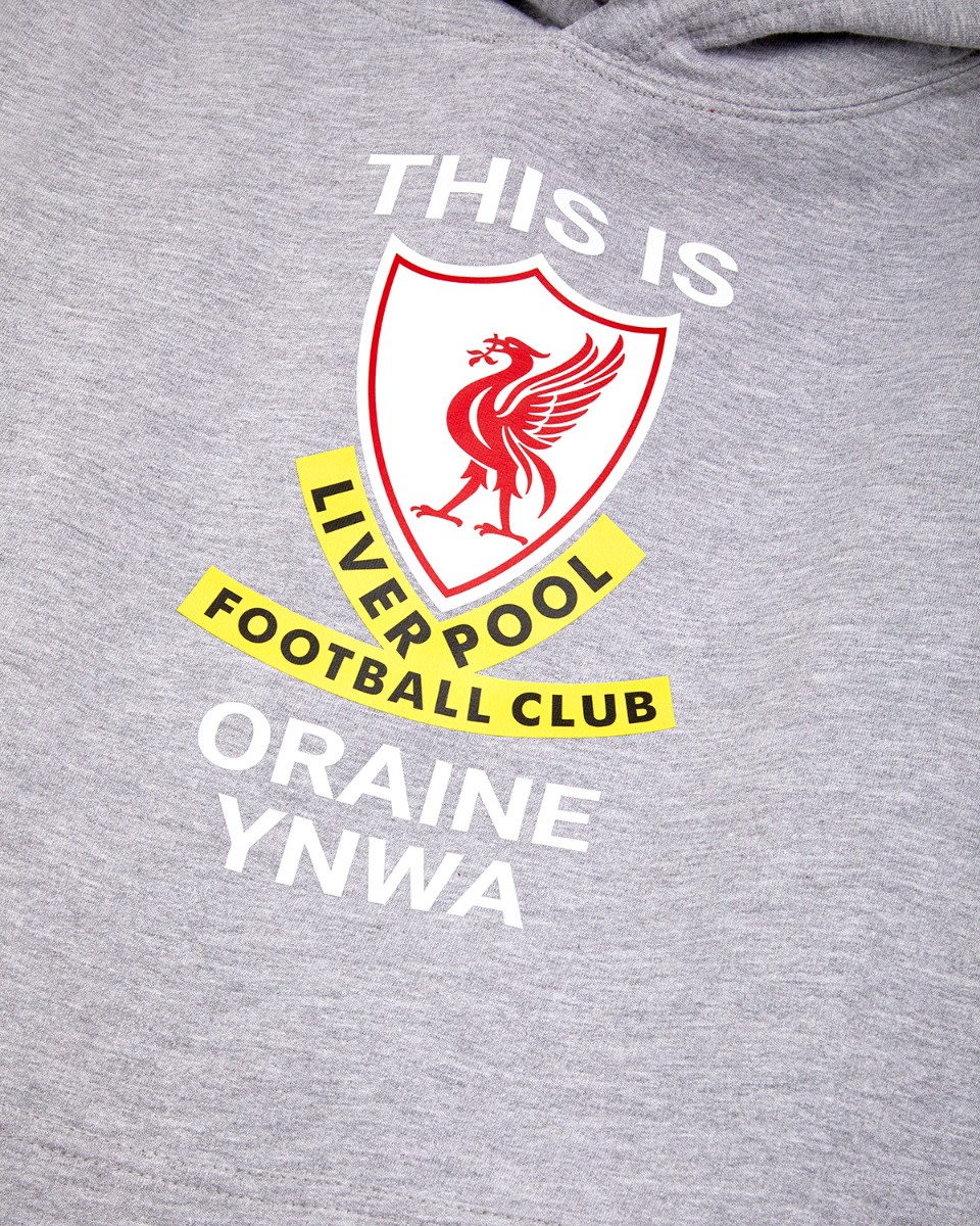Sweat à capuche gris personnalisé LFC This Is Anfield - Image 4