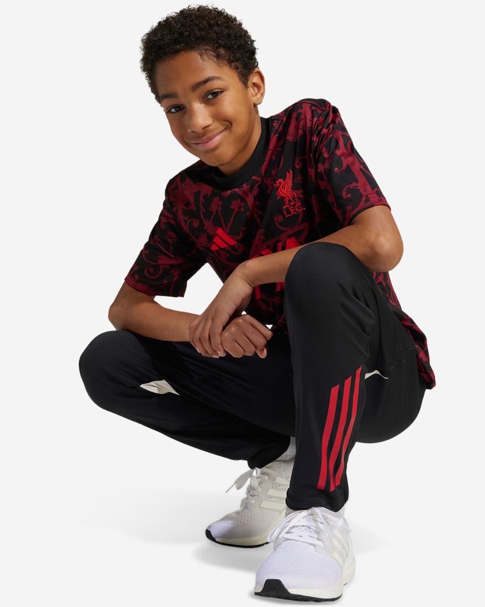 LFC adidas Youth 25/26 Kortermet Pre-Match Skjorte Svart - Image 3