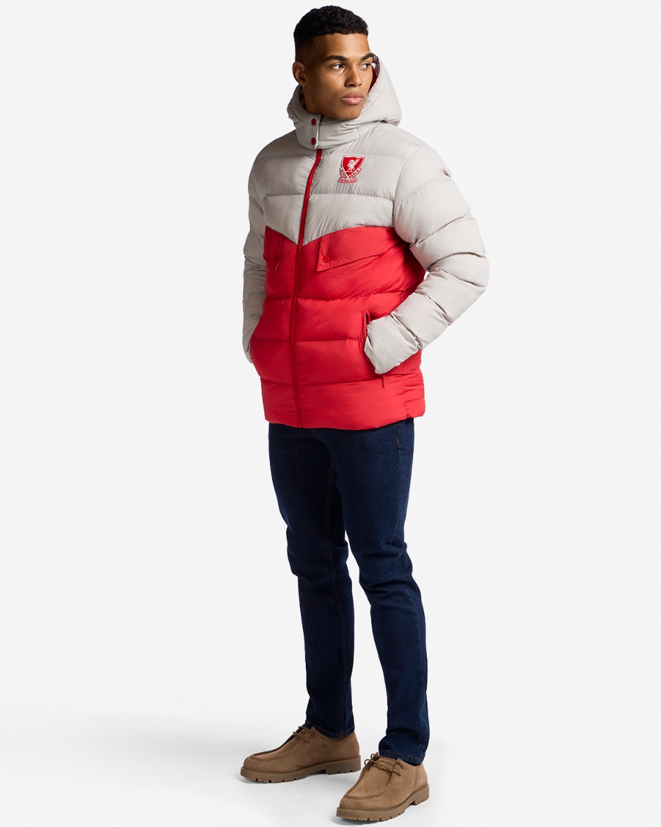LFC Mens 88/89 Puffa Jacket Grey - Image 4