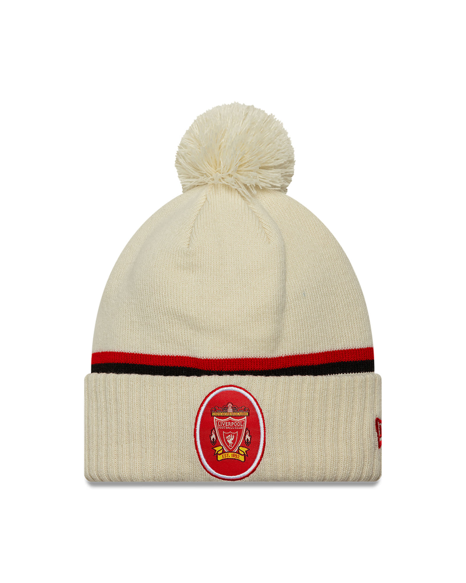 LFC New Era 成人袖口 Pom 无檐便帽 96 帽象牙色 - Image 3