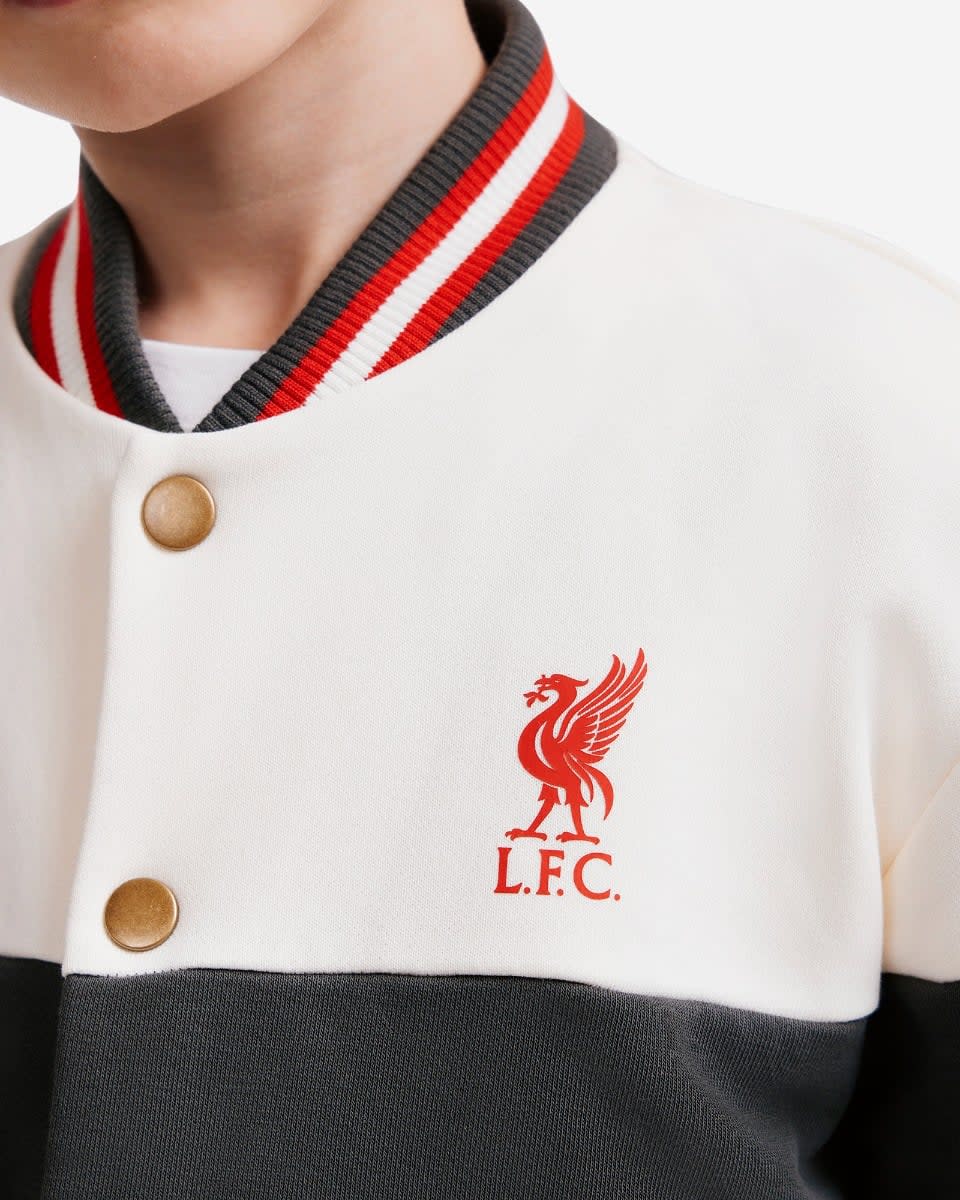 Chaqueta bomber LFC para bebés, color grafito y crema - Image 2