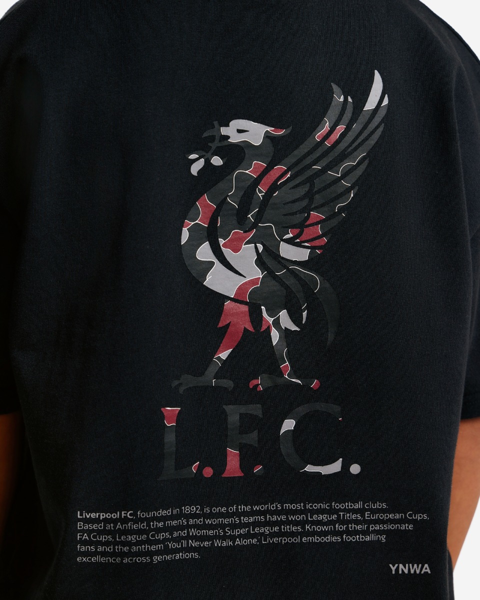 LFC Juniors Oversized YNWA T-shirt med rygprint Grå - Image 4