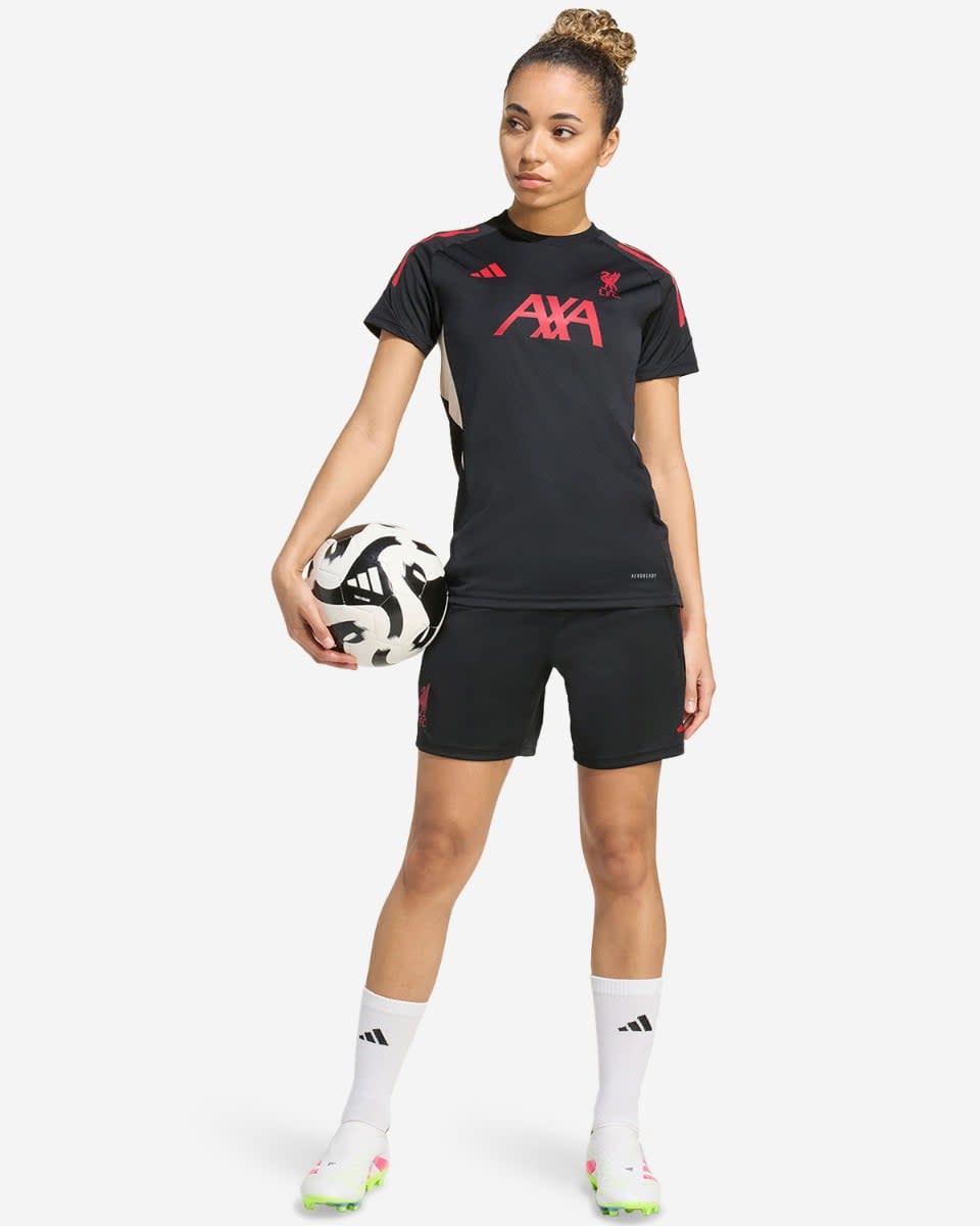 LFC adidas Womens 25/26 Domestic Short Sleeve Top Black - Image 3
