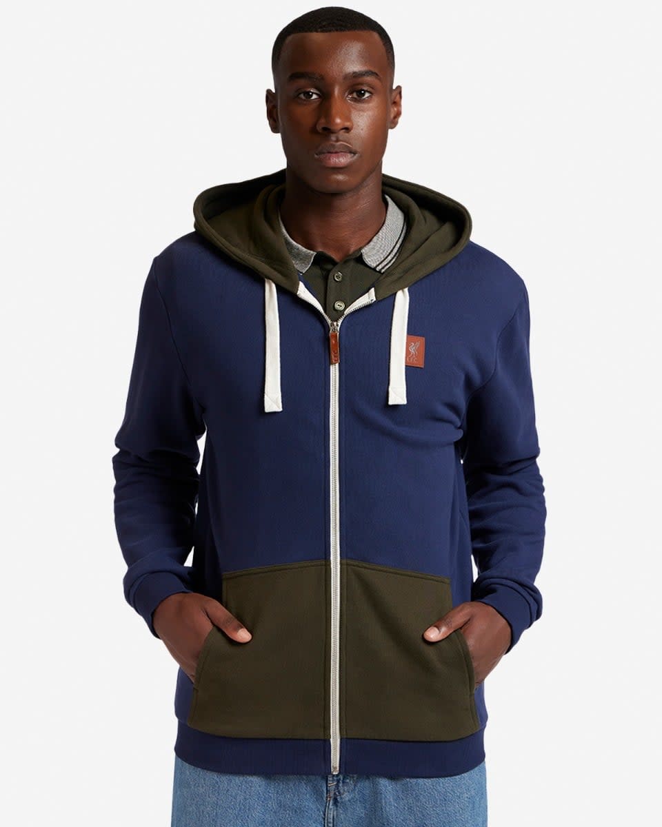 LFC Mens Hooded Fleece Zip Navy - Image 2