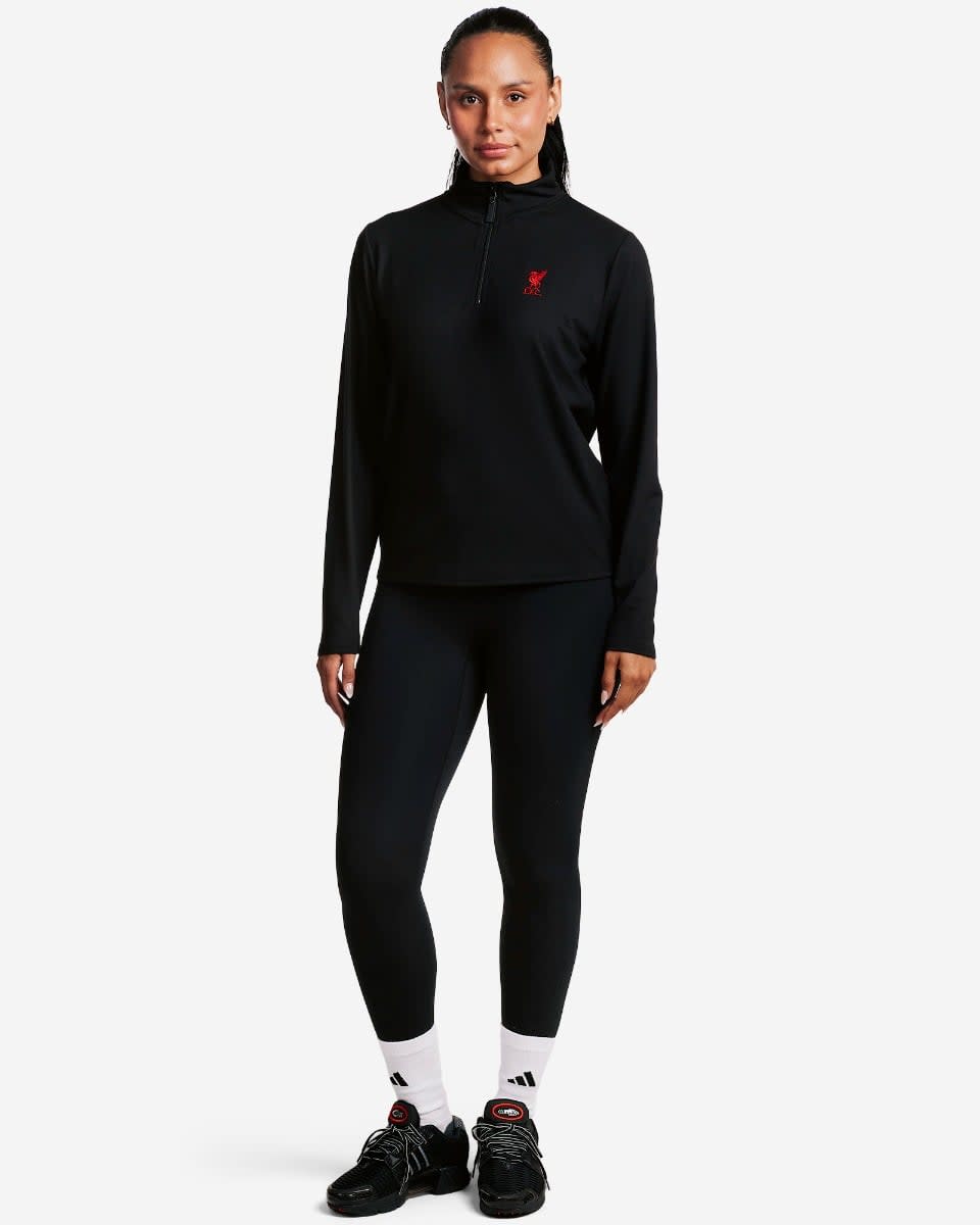 LFC Womens 1/4 Zip Fleece Black - Image 3