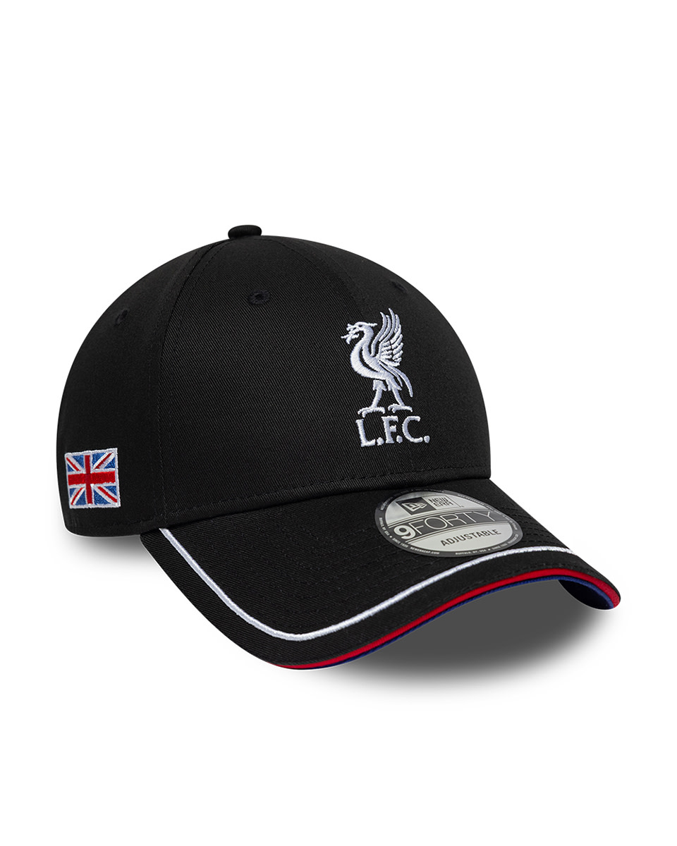 LFC New Era Adults Great Britain 9FORTY Cap Black - Image 1