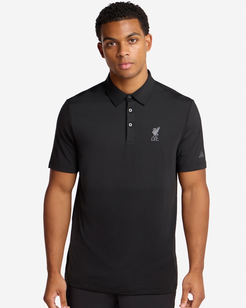 LFC adidas Adults Ultimate365 Solid Golf Polo Shirt Sort - Image 1