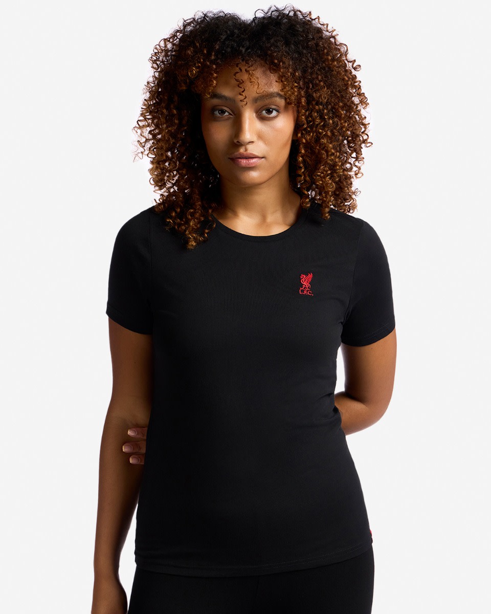 LFC Womens Liverbird Tee Black - Image 4
