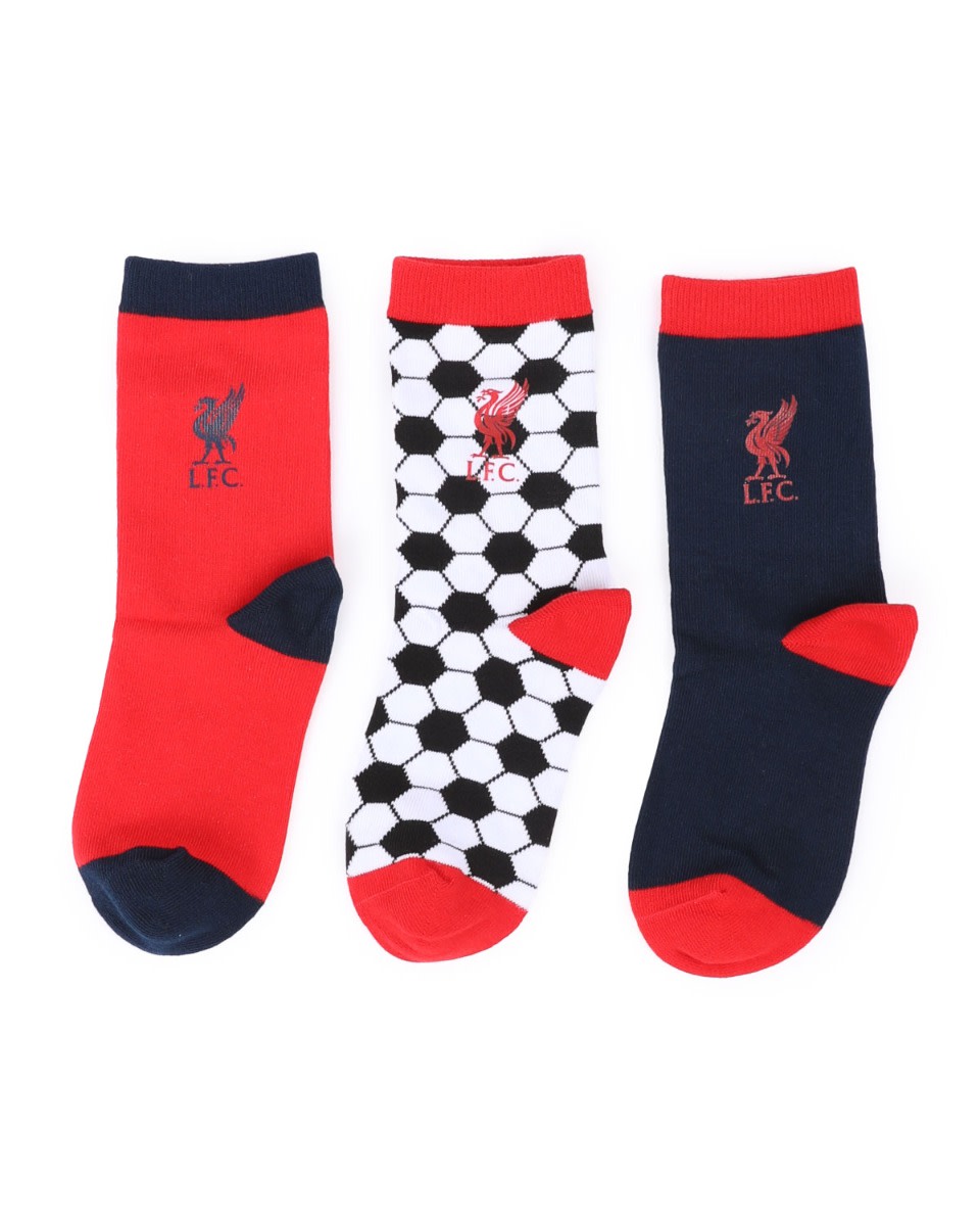 LFC Juniors 3Pk Design Socks - Image 1